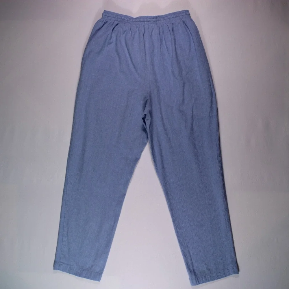 Alfred Dunner Pants Womens Size 12 Blue Pull‎ On Pants  - (26.5 x 26)